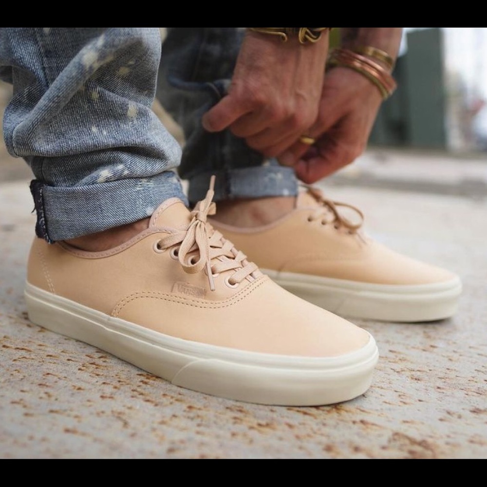 Veggie tan leather Vans